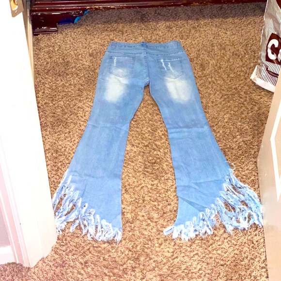 Ripped Bell Bottom Jeans (New Arrivals) - Picture 2 of 8